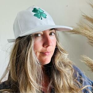 3/$20 NEW Shamrock Irish Flag White Dark Green Metal Snapback Baseball Cap Hat